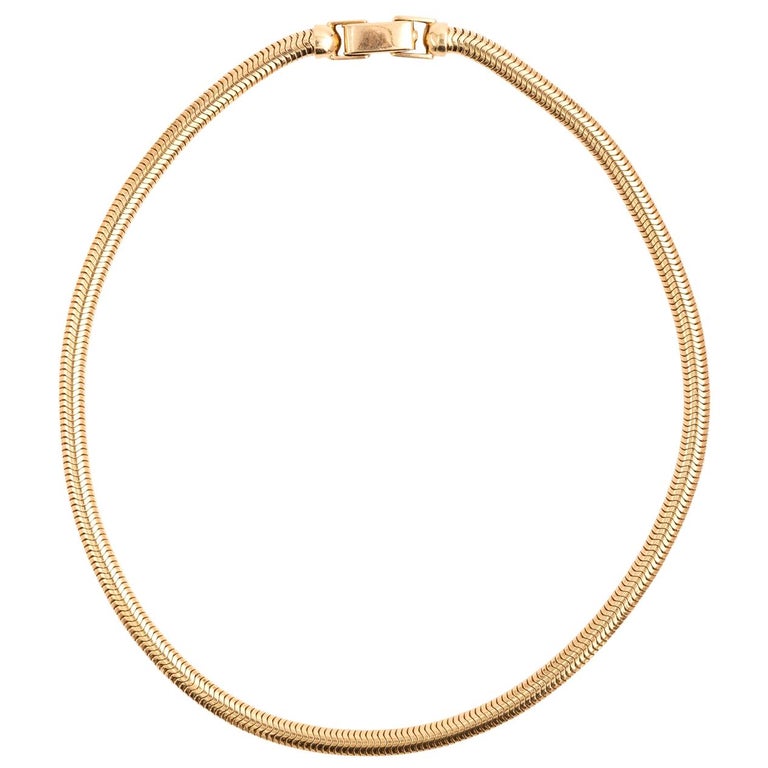 Tiffany and Co. Yellow Gold Snake Chain Necklace at 1stDibs | tiffany ...