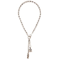 Sterling Silver Watch Charm Necklace