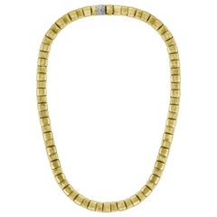 Antique Roberto Coin Appassionata Necklace in 18 Karat Gold 70 Grams and Diamonds