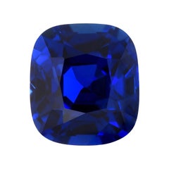 Unheated Ceylon Sapphire Cushion GIA Certified 3.04 Carat Royal Blue