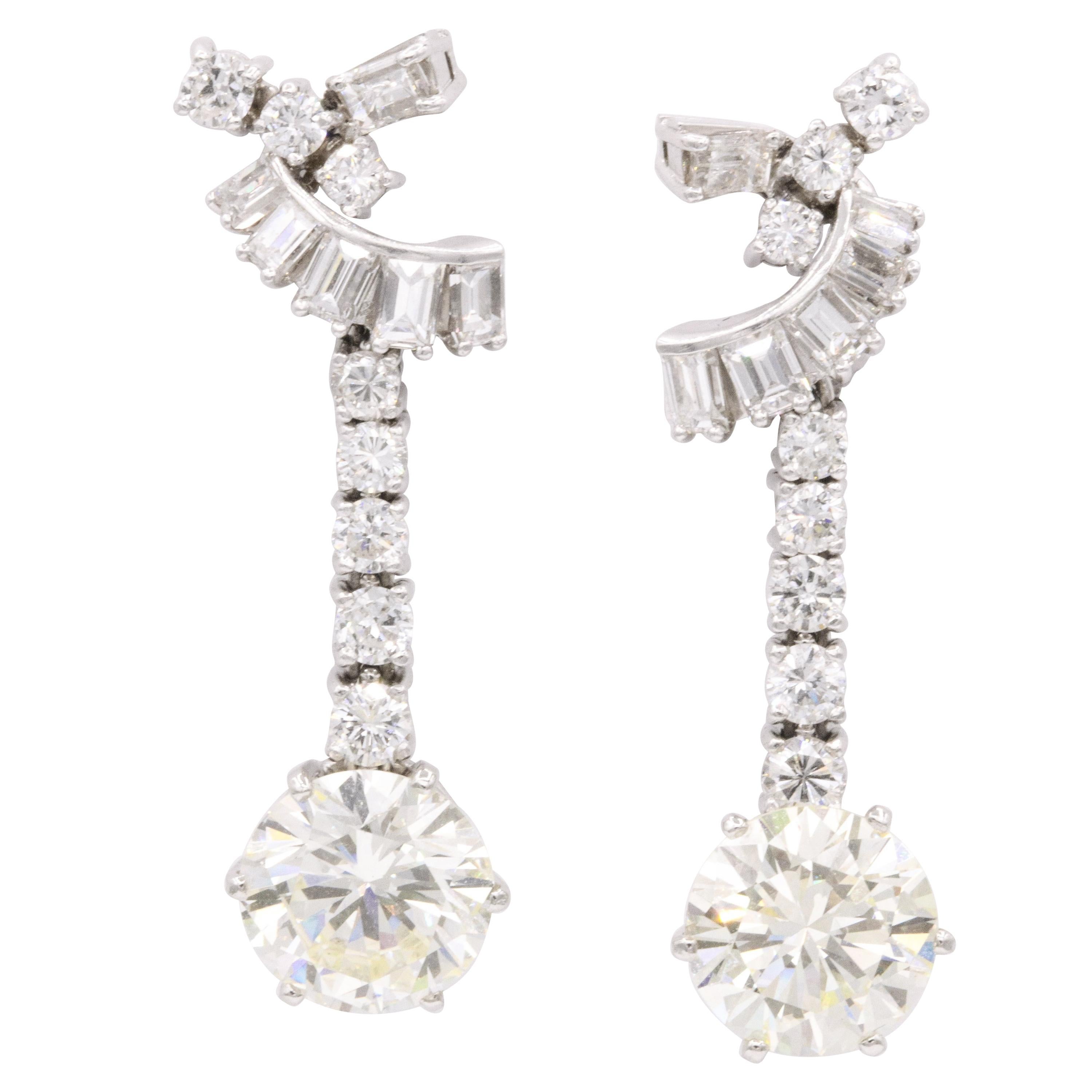 GIA Certified Diamond Drop Earrings 8.80 Carat