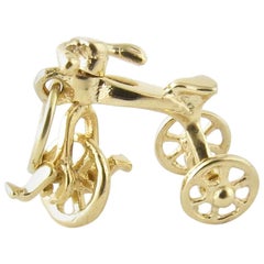 Vintage 14 Karat Yellow Gold Tricycle Charm