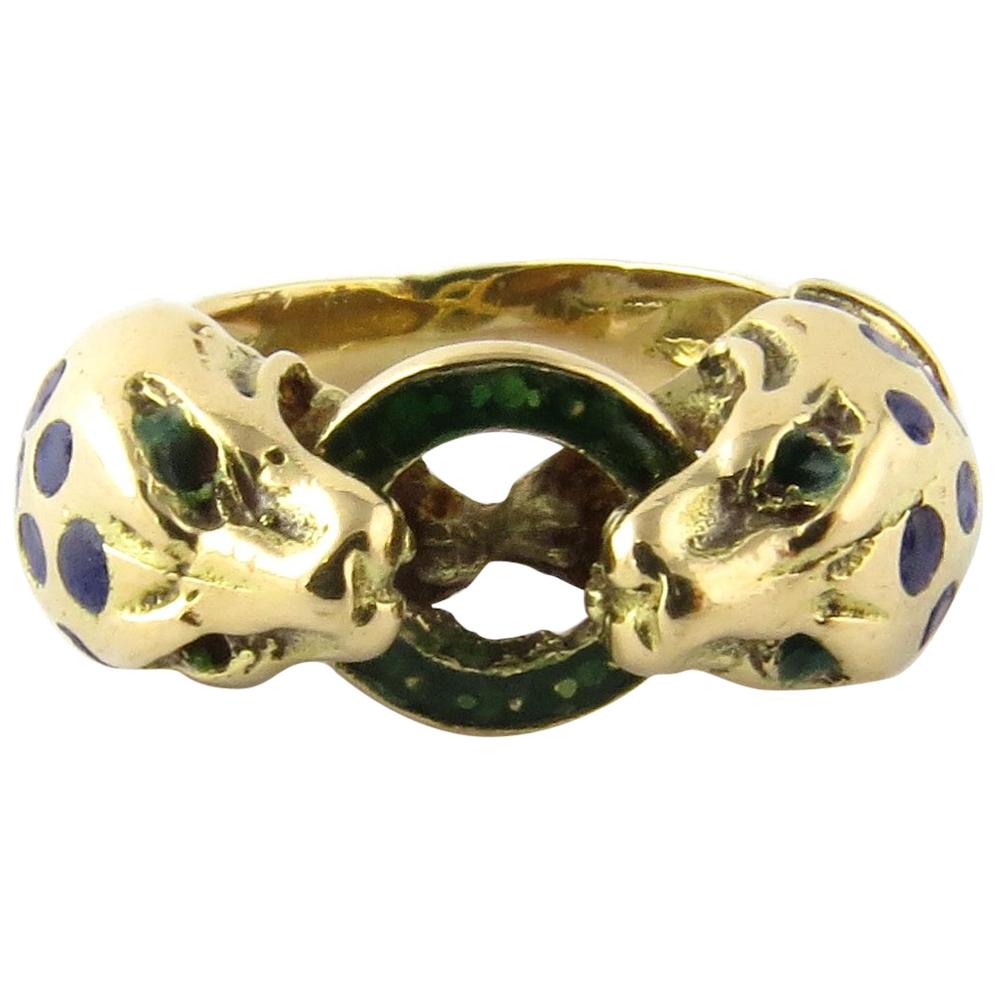 18 Karat Yellow Gold Serpent Ring