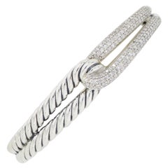 David Yurman Labyrinth Single-Loop Diamond Bracelet