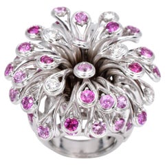 Christian Dior Bague en diamants et saphirs roses