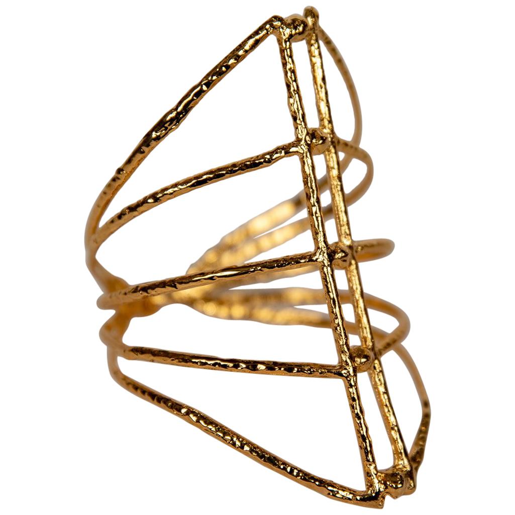 Gold Plated Bronze "Athena" Bracelet by Franck Evennou, France, 2018