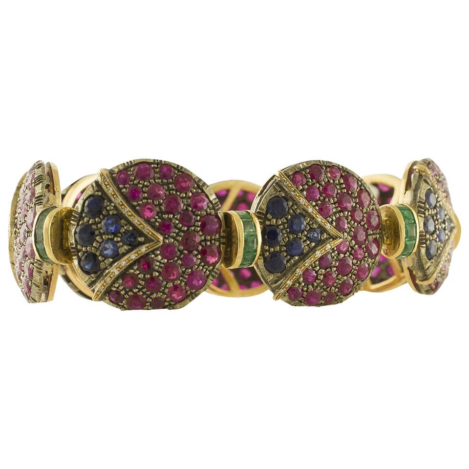 Diamond, Gold and Antique Retro Bracelets - 1,888 For Sale at 1stDibs ...