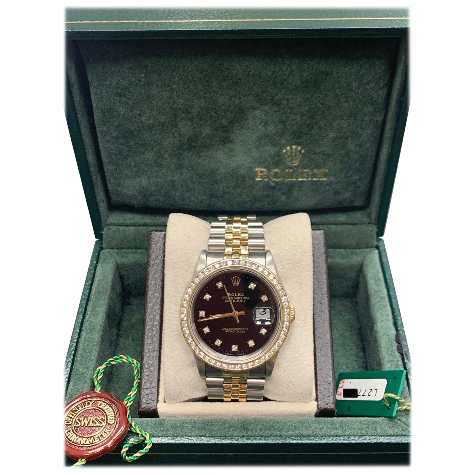 rolex 16233 black diamond dial