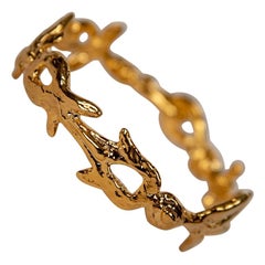 Gold-Plated Bronze "Hook" Bracelet by Franck Evennou, France, 2018