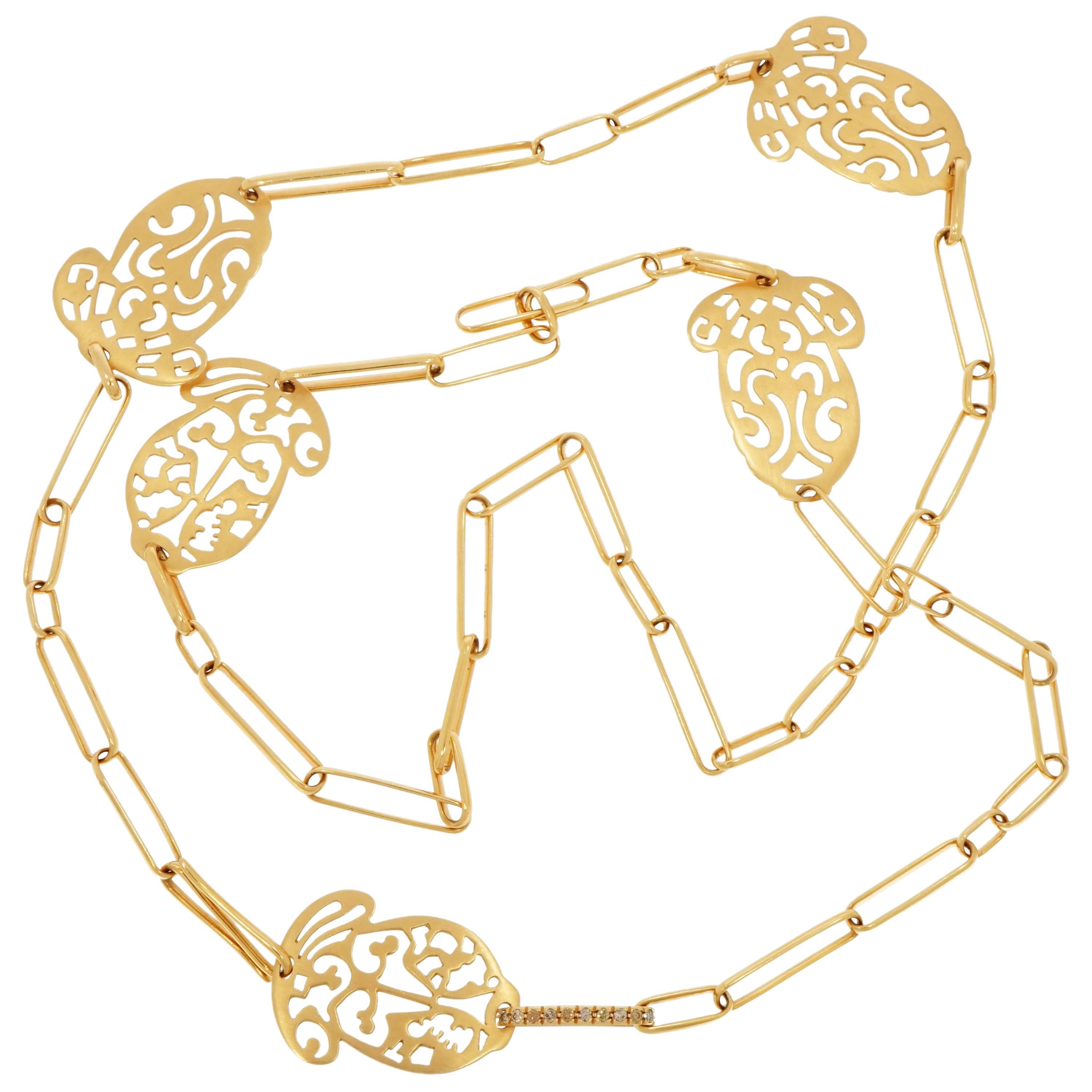Pomellato Acorn Rose Gold Long Necklace