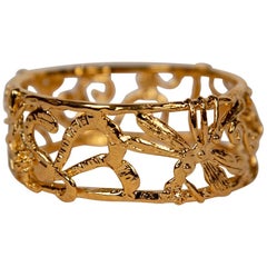 Gold-Plated Bronze "Zoo" Bracelet by Franck Evennou, France, 2018