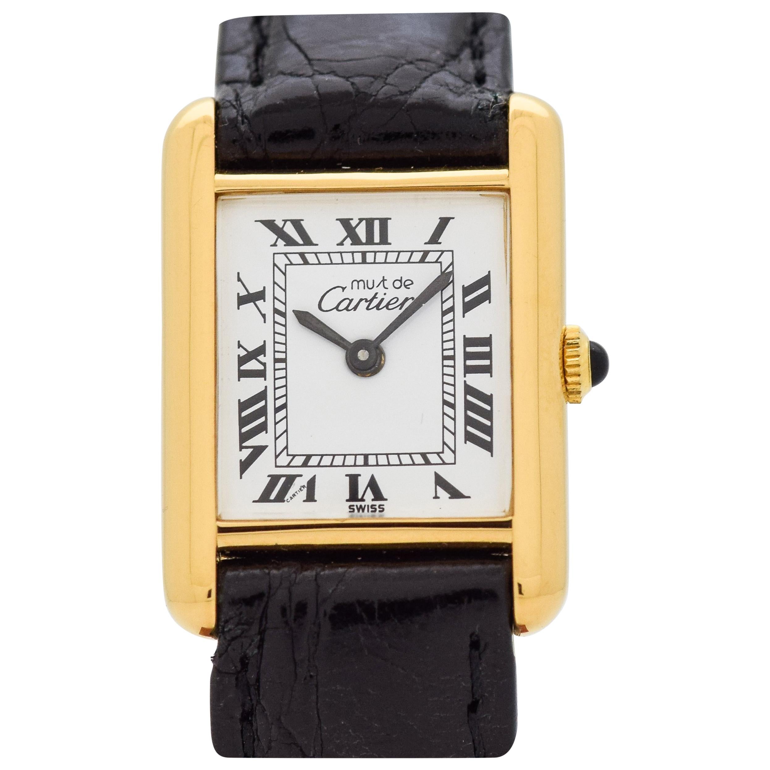 Cartier Tank Must de Ladies Sized Watch, 1980s