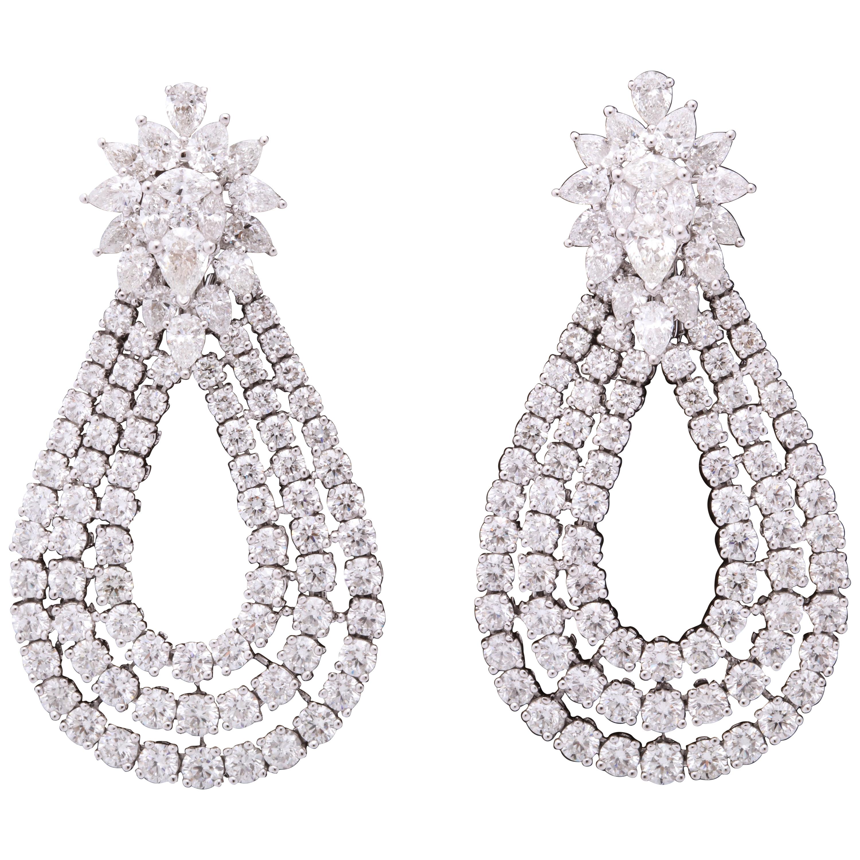 Boucles d'oreilles en goutte - Diamant