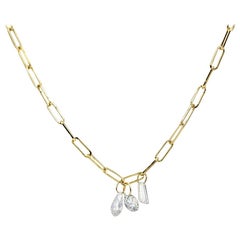 1.11 Carat Total Weight Floating Diamond Necklace or Pendant in 14k Yellow Gold