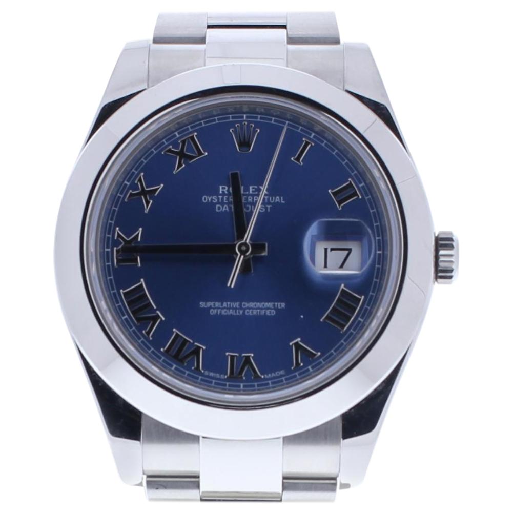 Rolex Datejust II 116300 with Band and Blue Dial For Sale