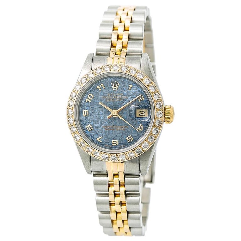 Rolex Datejust 69173 Women’s Automatic Watch 1.44 Carat Diamond Bezel ...