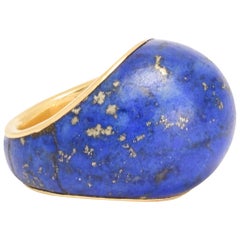 1960s Lapis Lazuli Bombé Ring