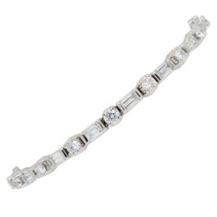Platinum 4 Carat Diamond Tennis Bracelet
