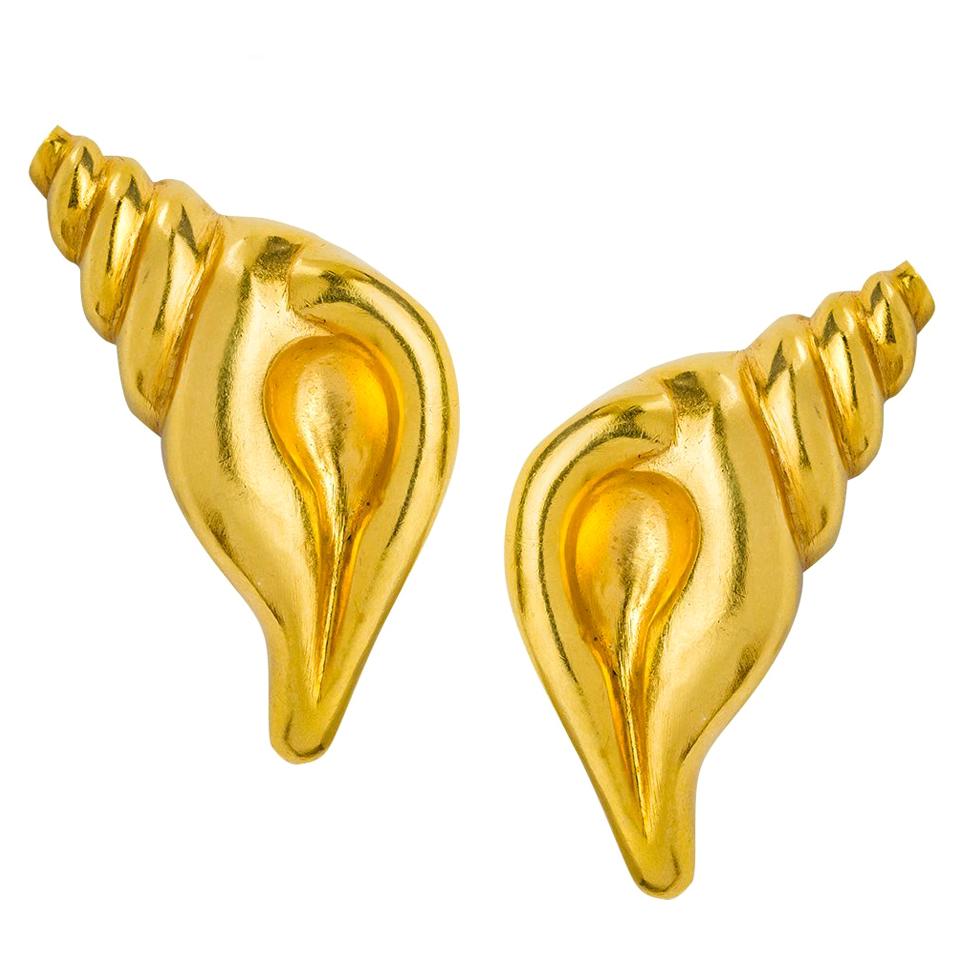 Lalaounis Shell Earclips