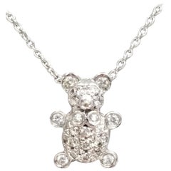 18 Karat Diamond "Teddy" Bear Pendant