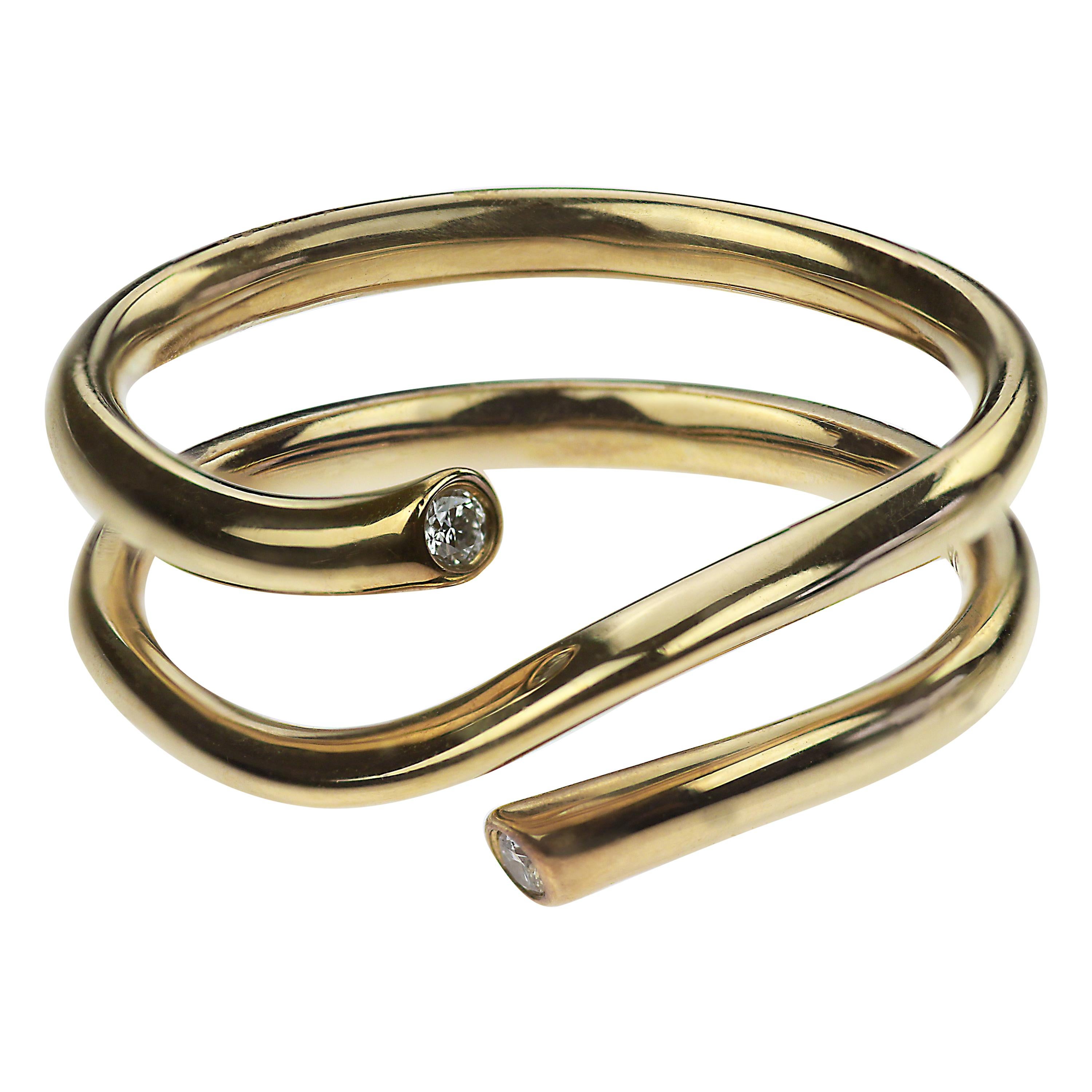 Georg Jensen Diamond Set Magic Ring in 18 Carat Yellow Gold