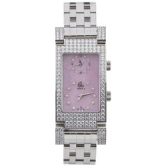 Jacob & Co. Montre Angel Quartz en acier inoxydable et diamants avec boîte et papiers