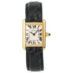 Cartier Tank Louis 2442 W1529856 Women’s Quartz Watch Cream Dial 18 Karat YG