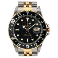 Rolex GMT-Master 16753 Vintage Men’s Automatic Watch Black Dial Two-Tone