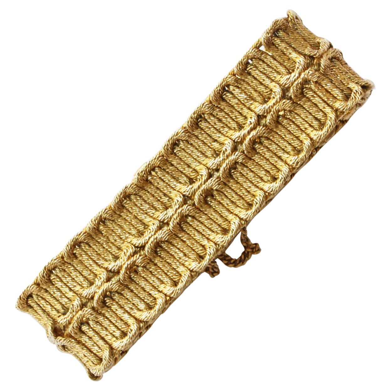 1970s Georges Lenfant Paris Gold Braided Bracelet