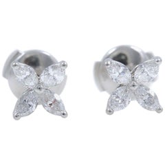 Tiffany & Co. Victoria Diamond Earrings in Platinum 0.64 Carat