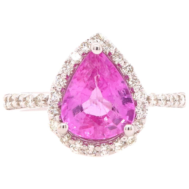 2.5 Carat Pink Sapphire and Diamond Ring at 1stDibs | 2.5 carat ...