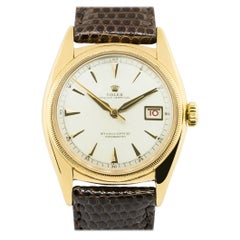 Rolex 6075 Bubble Back 18k Yellow Gold Vintage Watch in Stock