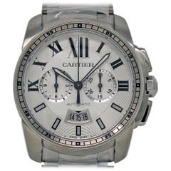 Calibre de Cartier New W7100045 Chronograph Automatic Steel Box/P/Warranty #CA79