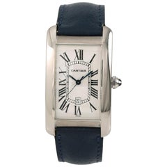 Cartier Tank Americaine 1741 Men’s Automatic Watch White Dial 18 Karat Gold