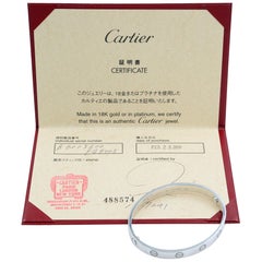 Cartier Love Bracelet Old Style 18 Karat White Gold
