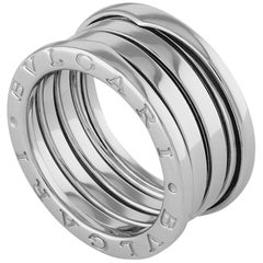 Bvlgari Zero1 4 18 Karat White Gold Band Ring