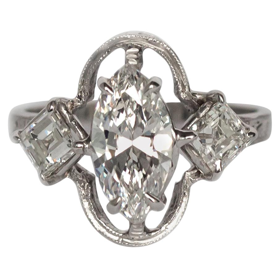 GIA Certified 1.40 Carat Diamond Platinum Engagement Ring