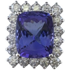 Tanzanite and Diamond Cocktail Ring Only for Thanksgiving or Black Friday Sale