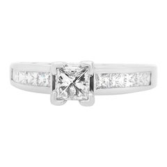 14 Karat White Gold 0.50 Carat Diamond Engagement Ring