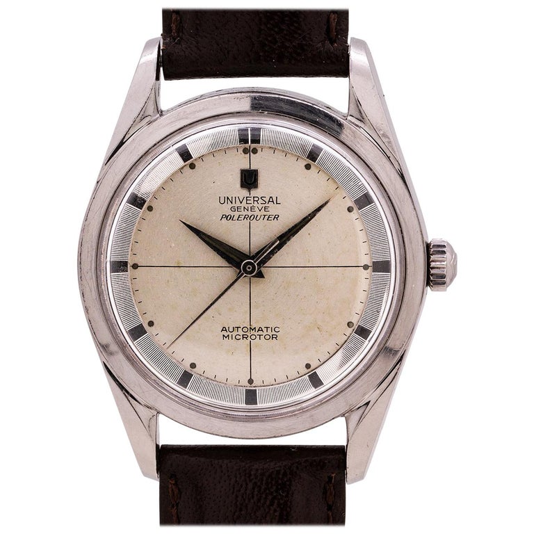 Universal Genève Polerouter Stainless Steel Automatic, circa 1960s For