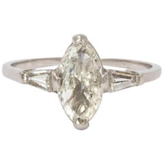 Bague en platine avec diamant, vers 1935