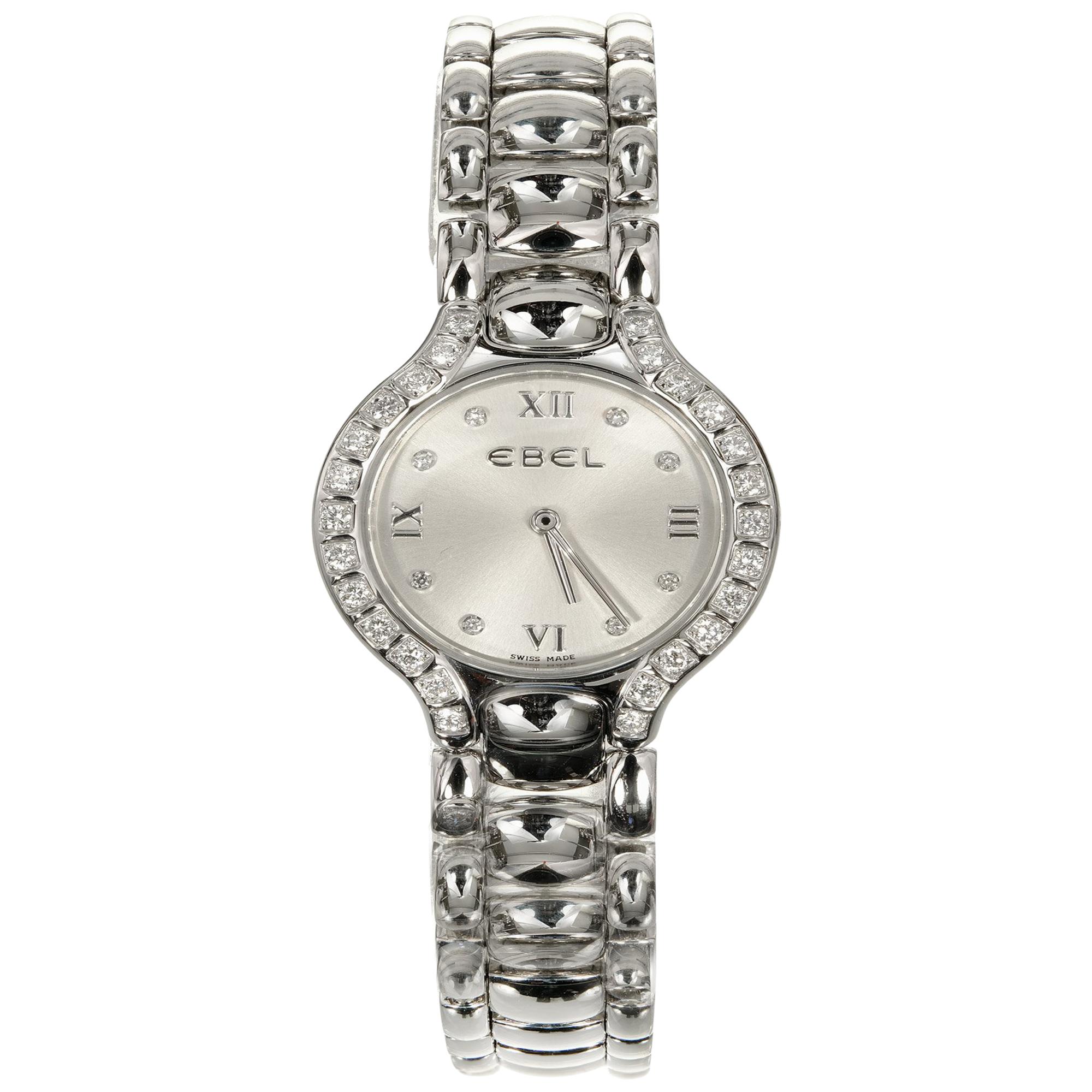 Ebel Beluga Ladies Stainless Diamond Bezel Dial Wristwatch