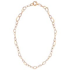 Lange Gliederhalskette aus Roségold