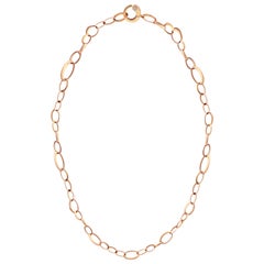 Rose Gold, Long Linked Necklace