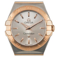 Omega Ladies Constellation 18 Karat Rose Gold and Stainless Steel Quartz Watch