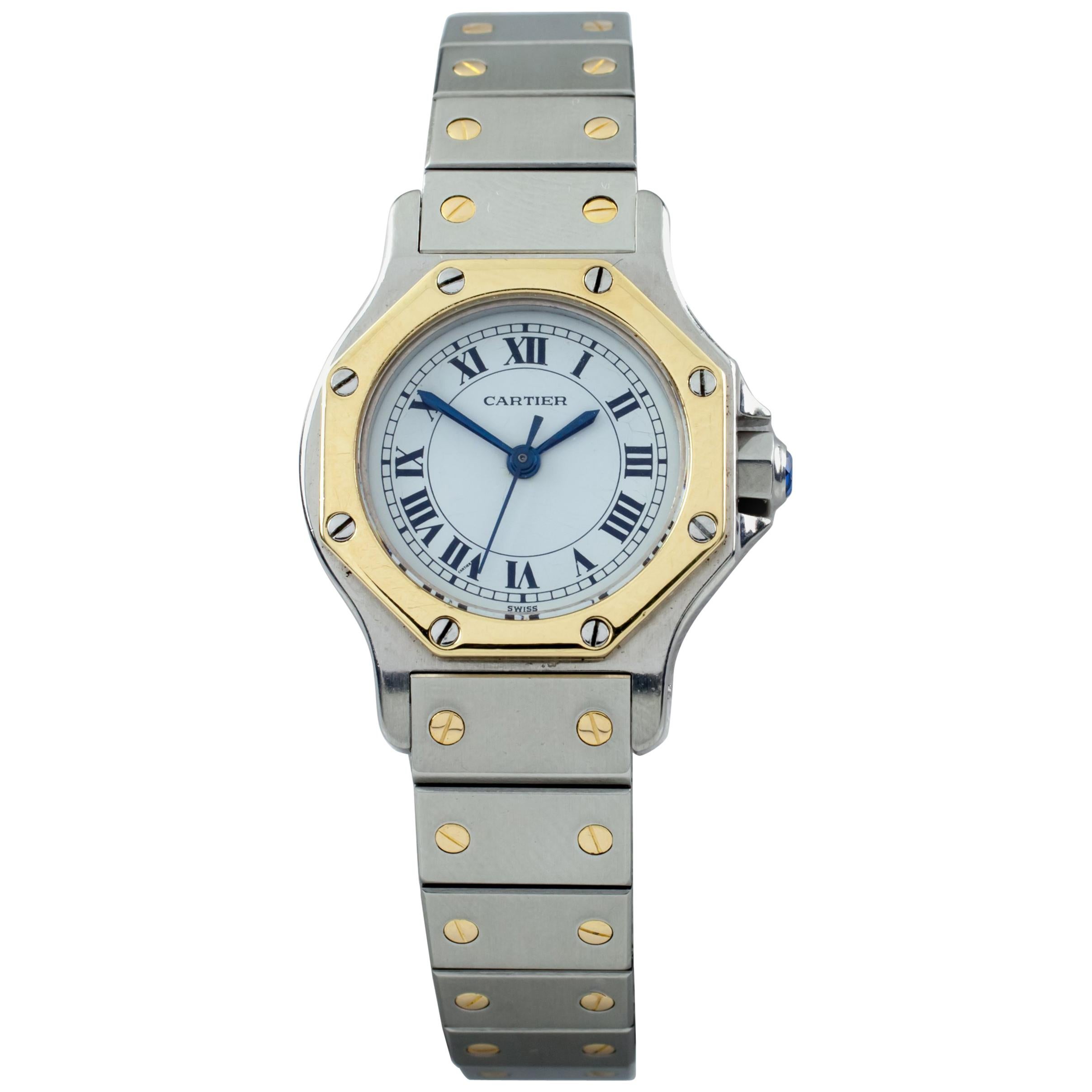 Cartier Ladies Octagon Santos Two-Tone Stainless Steel/18k Gold Automatic Watch