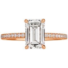 Mark Broumand 2.35 Carat Emerald Cut Diamond Engagement Ring