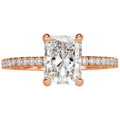 Mark Broumand 2.13 Carat Radiant Cut Diamond Engagement Ring