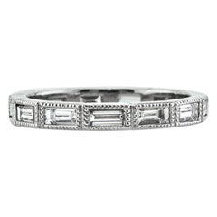 Mark Broumand 1.10 Carat Baguette Cut Diamond Eternity Band in Platinum