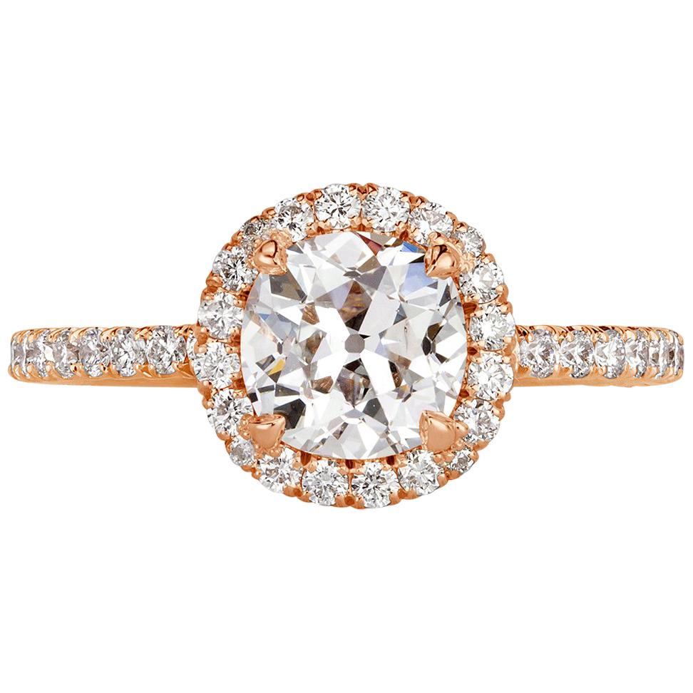 Mark Broumand 1.75 Carat Old Mine Cut Diamond Engagement Ring